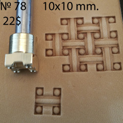 Tool for leather craft. Stamp 78. Size 10x10 mm