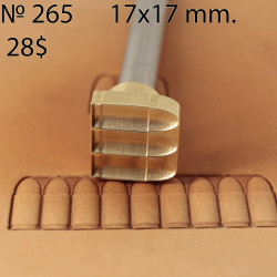 Tool for leather craft. Stamp 265. Size 17x17 mm