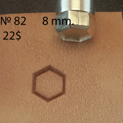 Tool for leather craft. Stamp 82. Screw. Size 8 mm
