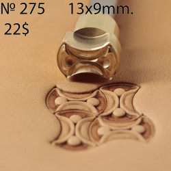 Tool for leather craft. Stamp 275. Size 13x9 mm