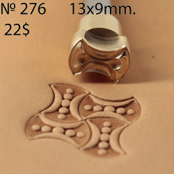 Tool for leather craft. Stamp 276. Size 13x9 mm