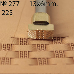 Tool for leather craft. Stamp 277. Size 13x6 mm