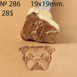 Tool for leather craft. Stamp 286. Size 19x19 mm