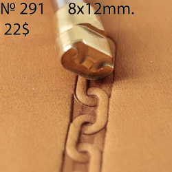 Tool for leather craft. Stamp 291. Size 8x12 mm