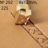 Tool for leather craft. Stamp 292. Size 8x12 mm