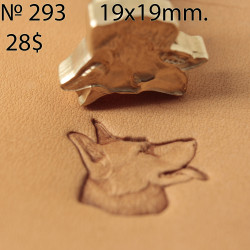 Tool for leather craft. Stamp 293. Size 19x19 mm