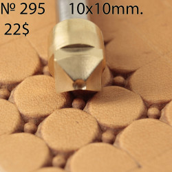 Tool for leather craft. Stamp 295. Size 10x10 mm
