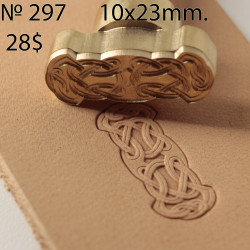 Tool for leather craft. Stamp 297. Size 10x23 mm