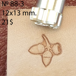 Tool for leather craft. Stamp 88-3. Size 14x14 mm