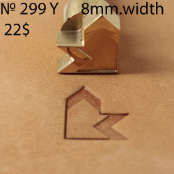 Tool for leather craft. Stamp 299Y. 8mm width