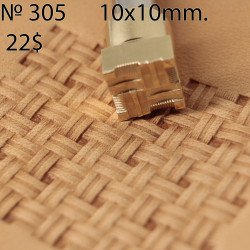 Tool for leather craft. Stamp 305. Size 10x10 mm