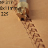 Tool for leather craft. Stamp 317. Size 8x11 mm