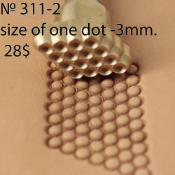 Tool for leather craft. Stamp 311-2. Size of one dot - 3mm