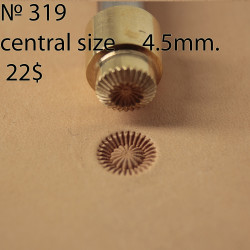 Tool for leather craft. Stamp 319. Central size 4.5 mm