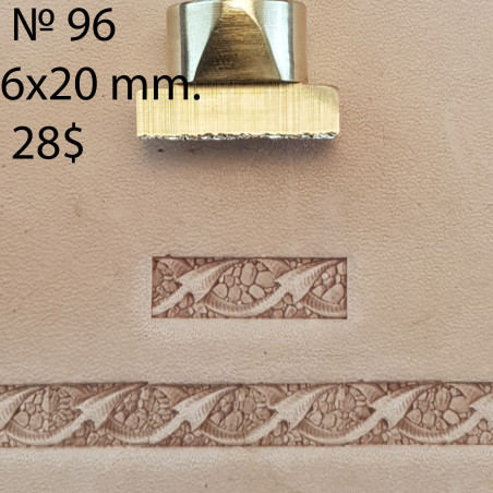 Tool for leather craft. Stamp 96. Size 6x20 mm