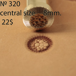 Tool for leather craft. Stamp 320. Central size 8 mm