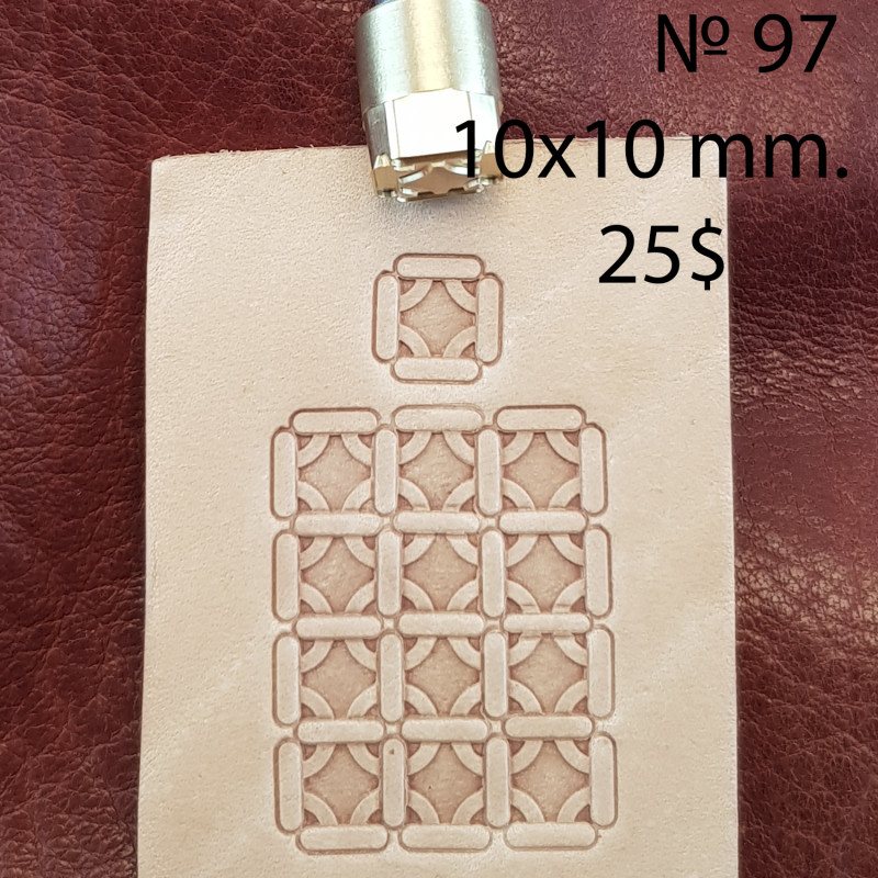 Tool for leather craft. Stamp 97. Size 10x10 mm