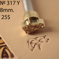 Tool for leather craft. Stamp 317Y. Size 8 mm