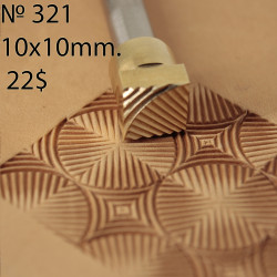 Tool for leather craft. Stamp 321. Size 10x10 mm