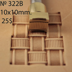 Tool for leather craft. Stamp 322B. Size 10x10 mm