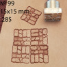 Tool for leather craft. Stamp 99. Size 15x15 mm