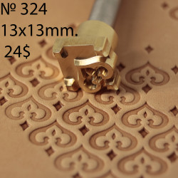 Tool for leather craft. Stamp 324. Size 13x13 mm