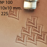 Tool for leather craft. Stamp 100. Iron scale. Size 10x10 mm
