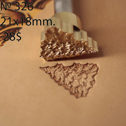 Tool for leather craft. Stamp 326. Size 21x18 mm
