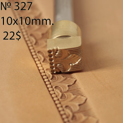 Tool for leather craft. Stamp 327. Size 10x10 mm