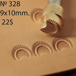 Tool for leather craft. Stamp 328. Size 9x10 mm
