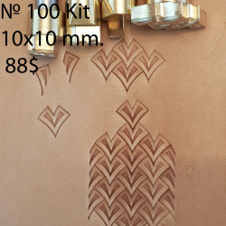 Tools for leather craft. Kit  100. Iron scale`s set. Size of pattern