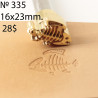 Tool for leather craft. Stamp 335. Size 16x23 mm