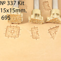 Tool for leather craft. Stamp 337kit. Size 15x15 mm