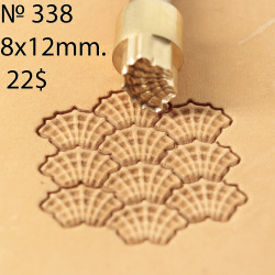 Tool for leather craft. Stamp 338. Size 8x12 mm