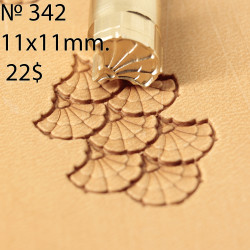 Tool for leather craft. Stamp 342. Size 11x11 mm