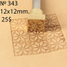 Tool for leather craft. Stamp 343. Size 12x12 mm