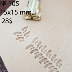 Tool for leather craft. Stamp 105. Car tire. Size 12x12 mm