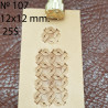 Tool for leather craft. Stamp 107. Size 12x12 mm