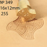 Tool for leather craft. Stamp 349. Size 16x12 mm