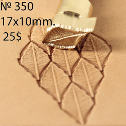 Tool for leather craft. Stamp 350. Size 17x10 mm