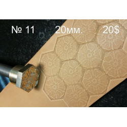 Tool for leather craft. Stamp 11. Size 20x20 mm