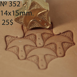 Tool for leather craft. Stamp 352. Size 14x15 mm