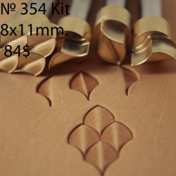 Tool for leather craft. Stamp 354kit. Size 8x11 mm