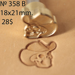 Tool for leather craft. Stamp 358B. Size 18x21 mm