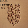 Tool for leather craft. Stamp 360. Size 14x9 mm