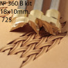 Tool for leather craft. Stamp 360Bkit. Size 18x10 mm