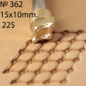 Tool for leather craft. Stamp 362. Size 15x15 mm