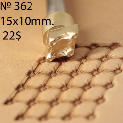Tool for leather craft. Stamp 362. Size 15x15 mm