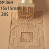 Tool for leather craft. Stamp 364. Size 15x15 mm