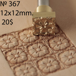 Tool for leather craft. Stamp 367. Size 12x12 mm